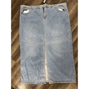 Pretty Little Thing Plus Long Denim Skirt  Size 26